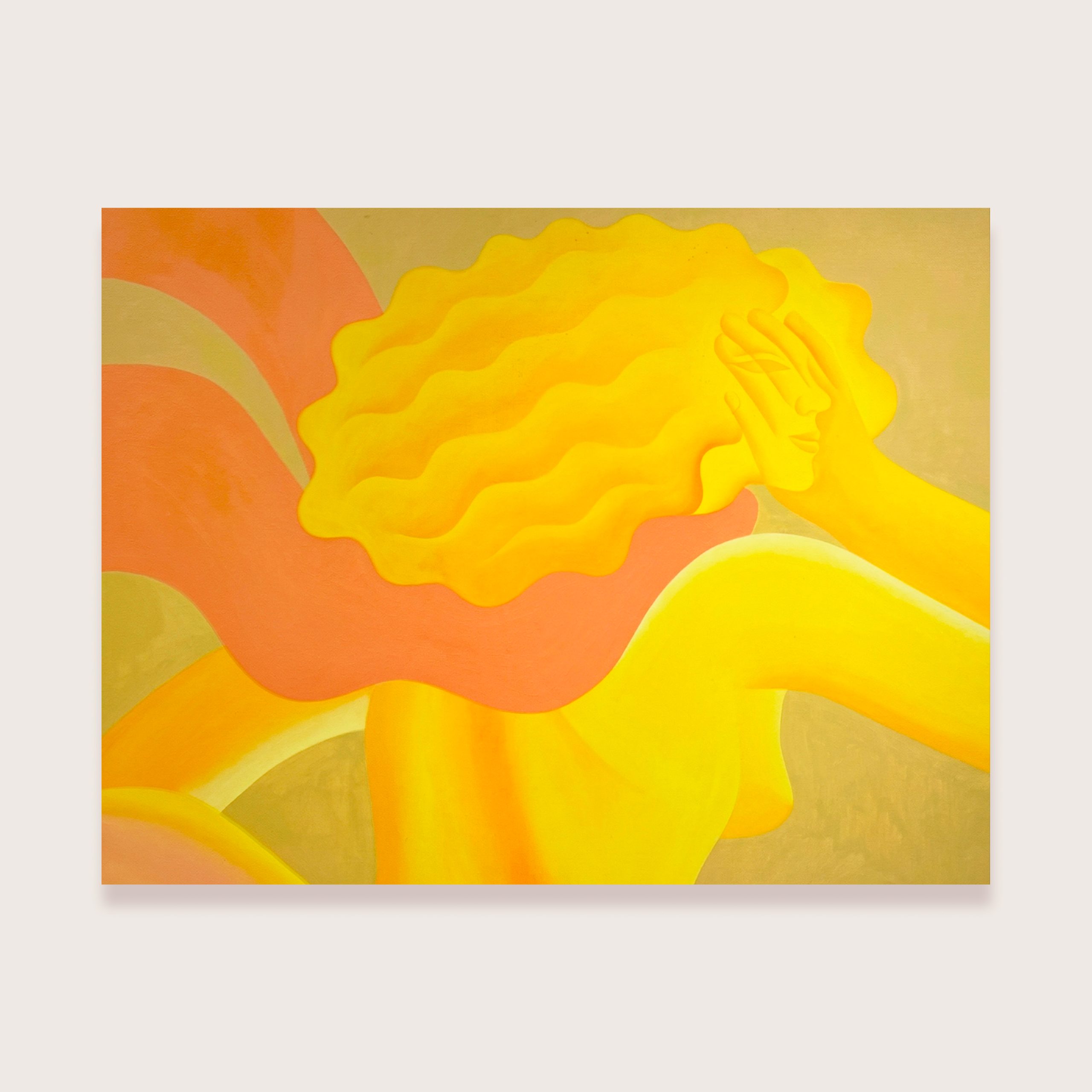 ‘Never look back’ — acrylic on canvas, 100 × 80 cm, 2026, by Harita Asumani