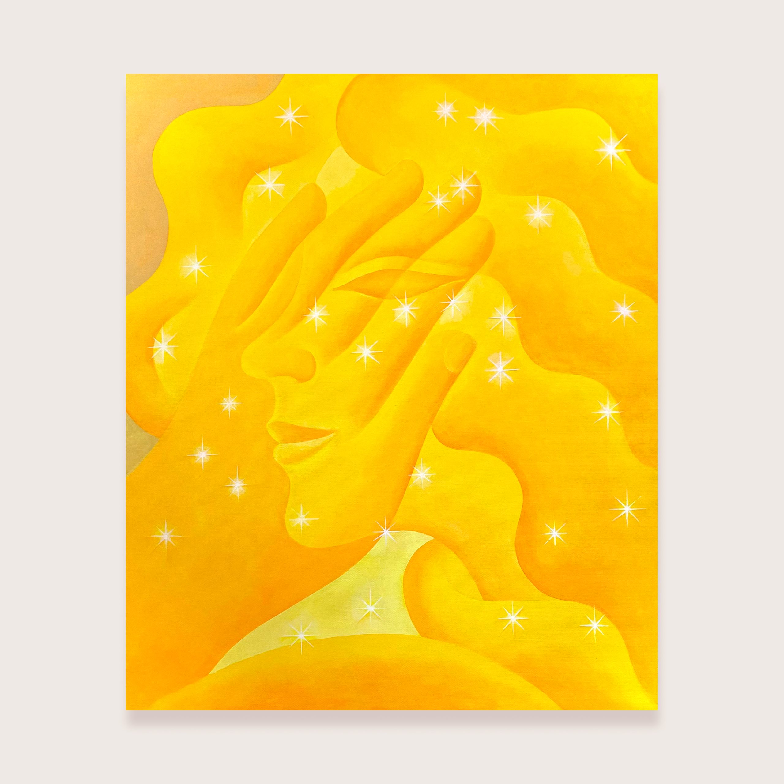 ‘The Sun’ — acrylic on canvas, 50 × 60 cm, 2026, by Harita Asumani